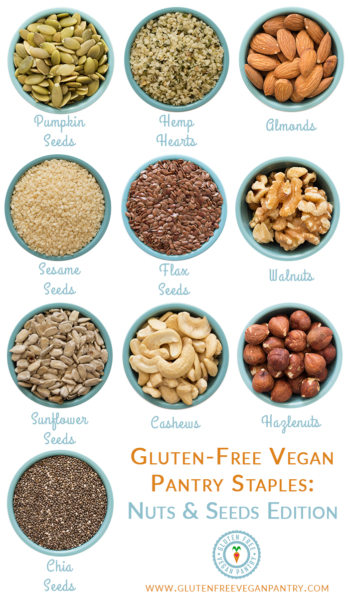 Gluten Free Vegan Pantry Staples  Nuts & Seeds
